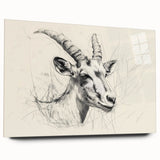 Antelope Illustration Art Print – Detailed Nature-Inspired Decor