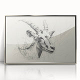 Antelope Illustration Art Print – Detailed Nature-Inspired Decor