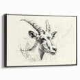 Antelope Illustration Art Print – Detailed Nature-Inspired Decor