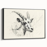 Antelope Illustration Art Print – Detailed Nature-Inspired Decor