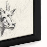 Antelope Illustration Art Print – Detailed Nature-Inspired Decor