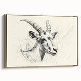 Antelope Illustration Art Print – Detailed Nature-Inspired Decor