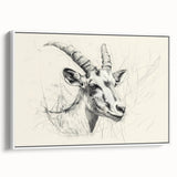 Antelope Illustration Art Print – Detailed Nature-Inspired Decor