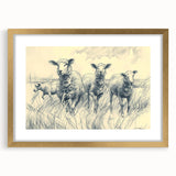 Sheep Illustration Art Print – Detailed Nature-Inspired Wall Decor