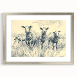 Sheep Illustration Art Print – Detailed Nature-Inspired Wall Decor