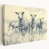 Sheep Illustration Art Print – Detailed Nature-Inspired Wall Decor