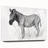 Zebra Illustration Art Print – Detailed Nature-Inspired Animal Decor