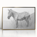 Zebra Illustration Art Print – Detailed Nature-Inspired Animal Decor