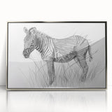 Zebra Illustration Art Print – Detailed Nature-Inspired Animal Decor