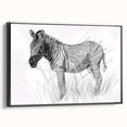 Zebra Illustration Art Print – Detailed Nature-Inspired Animal Decor