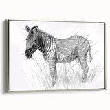 Zebra Illustration Art Print – Detailed Nature-Inspired Animal Decor