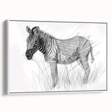 Zebra Illustration Art Print – Detailed Nature-Inspired Animal Decor