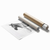 Zebra Illustration Art Print – Detailed Nature-Inspired Animal Decor