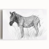 Zebra Illustration Art Print – Detailed Nature-Inspired Animal Decor
