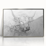 Intricate Cow Illustration Art Print – Detailed Nature-Inspired Decor