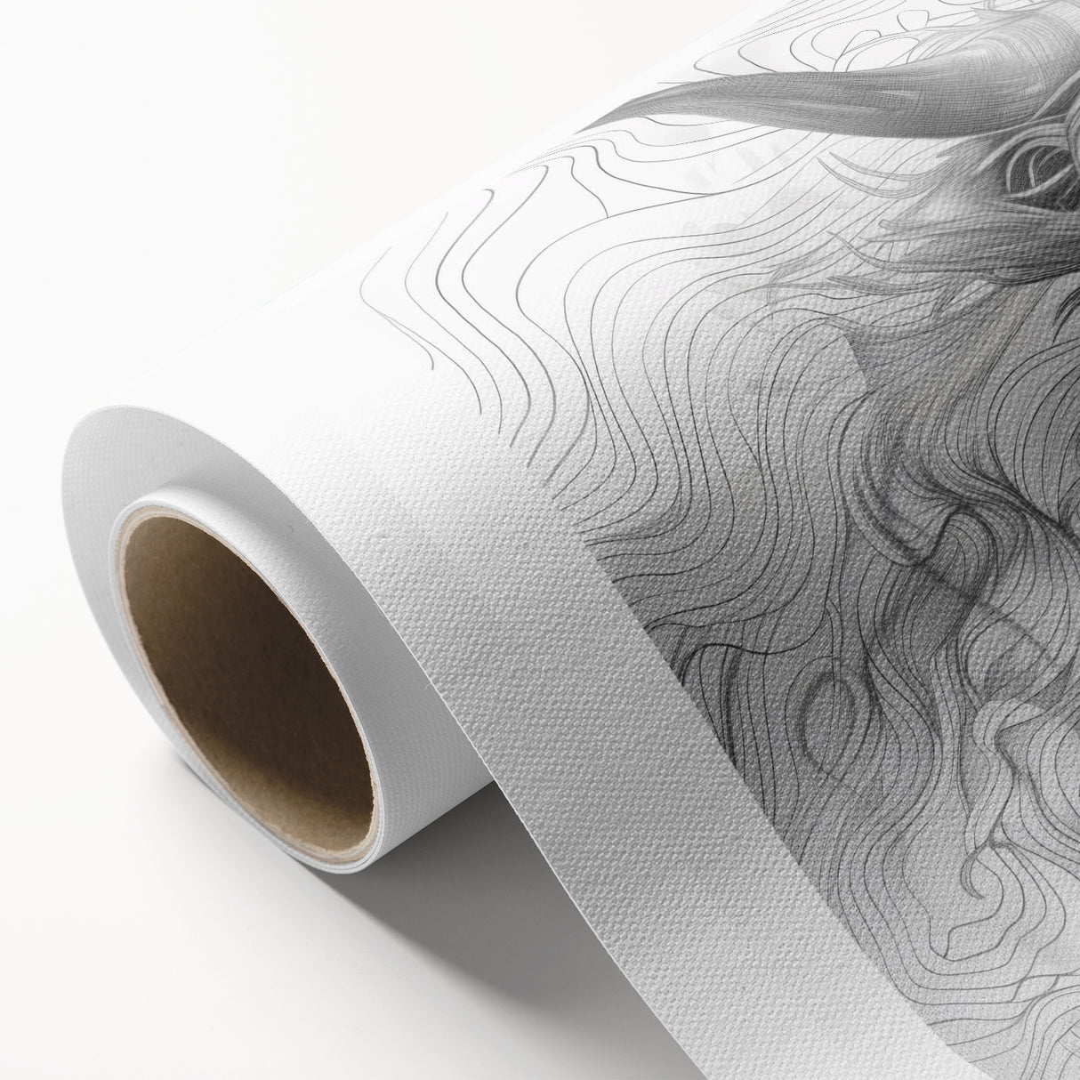 Intricate Cow Illustration Art Print – Detailed Nature-Inspired Decor