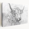 Intricate Cow Illustration Art Print – Detailed Nature-Inspired Decor