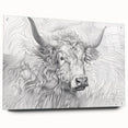 Intricate Cow Illustration Art Print – Detailed Nature-Inspired Decor