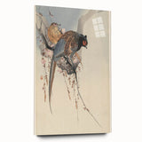 Vintage Animal Art - Birds Perched on Blossom Branch - Retro Animal Prints