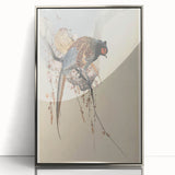 Vintage Animal Art - Birds Perched on Blossom Branch - Retro Animal Prints