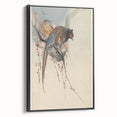 Vintage Animal Art - Birds Perched on Blossom Branch - Retro Animal Prints