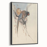 Vintage Animal Art - Birds Perched on Blossom Branch - Retro Animal Prints