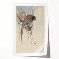 Vintage Animal Art - Birds Perched on Blossom Branch - Retro Animal Prints