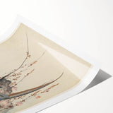 Vintage Animal Art - Birds Perched on Blossom Branch - Retro Animal Prints