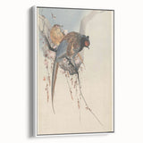 Vintage Animal Art - Birds Perched on Blossom Branch - Retro Animal Prints