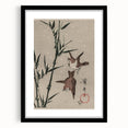 Vintage Animal Art - Birds in Flight with Bamboo - Retro Animal Prints