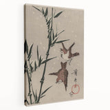Vintage Animal Art - Birds in Flight with Bamboo - Retro Animal Prints