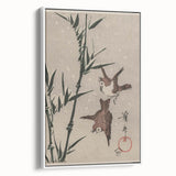 Vintage Animal Art - Birds in Flight with Bamboo - Retro Animal Prints