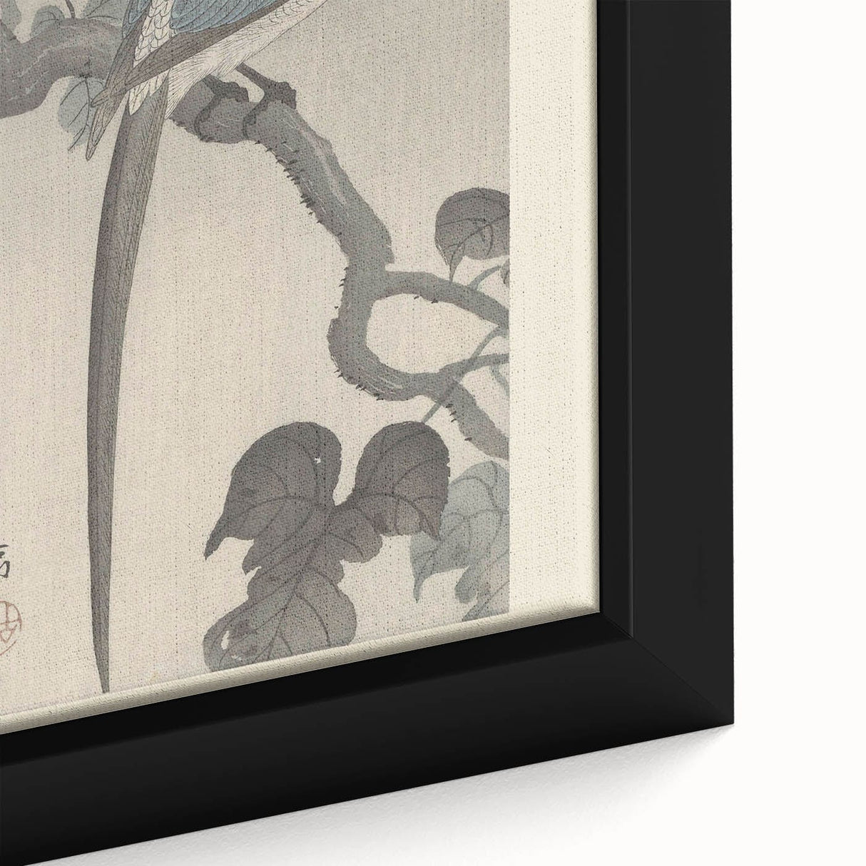 Vintage Animal Art - Perched Bird on Branch - Retro Animal Prints