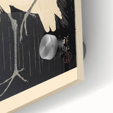 Vintage Animal Art - Heron in the Rain - Retro Animal Prints