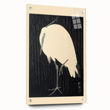 Vintage Animal Art - Heron in the Rain - Retro Animal Prints