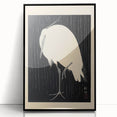 Vintage Animal Art - Heron in the Rain - Retro Animal Prints