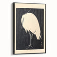Vintage Animal Art - Heron in the Rain - Retro Animal Prints