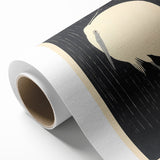 Vintage Animal Art - Heron in the Rain - Retro Animal Prints