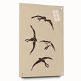 Vintage Animal Art - Birds in Flight Silhouettes - Retro Animal Prints