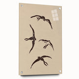 Vintage Animal Art - Birds in Flight Silhouettes - Retro Animal Prints