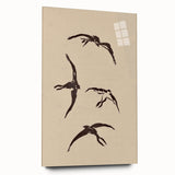 Vintage Animal Art - Birds in Flight Silhouettes - Retro Animal Prints