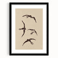 Vintage Animal Art - Birds in Flight Silhouettes - Retro Animal Prints
