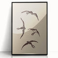 Vintage Animal Art - Birds in Flight Silhouettes - Retro Animal Prints
