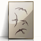 Vintage Animal Art - Birds in Flight Silhouettes - Retro Animal Prints