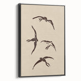 Vintage Animal Art - Birds in Flight Silhouettes - Retro Animal Prints