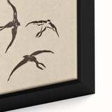Vintage Animal Art - Birds in Flight Silhouettes - Retro Animal Prints