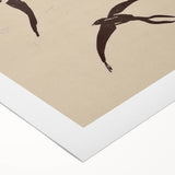 Vintage Animal Art - Birds in Flight Silhouettes - Retro Animal Prints