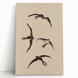 Vintage Animal Art - Birds in Flight Silhouettes - Retro Animal Prints