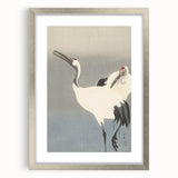 Vintage Animal Art - Cranes in Graceful Stance - Retro Animal Prints