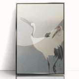 Vintage Animal Art - Cranes in Graceful Stance - Retro Animal Prints